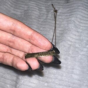 “Outlaw” Gold Plated Bar Necklace